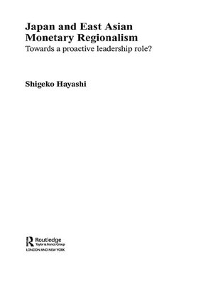 cover image of Japan and East Asian Monetary Regionalism
